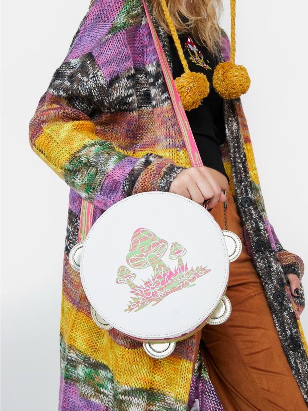 Dolls Kill Current Mood Used & Loved Tambourine Crossbody Bag